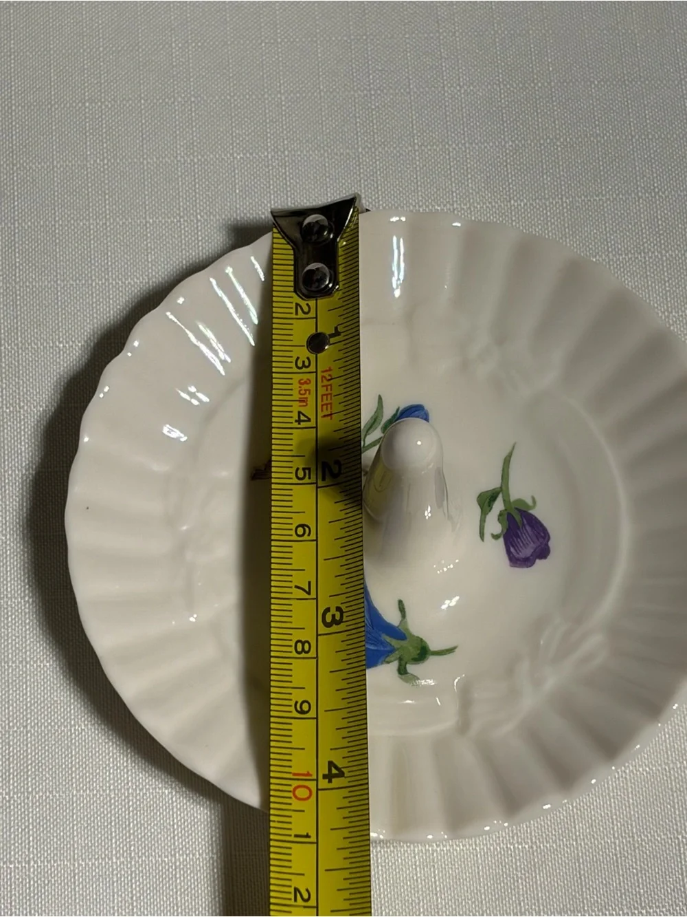 Vintage Belleek Millennium 2000 Enchanted Garden Floral Ring Holder Ireland